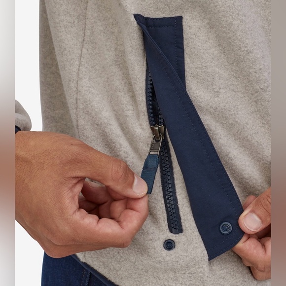 PATAGONIA, unisex Synchilla® Fleece Anorak Pullover, Oatmeal, size WXL,SM, new. - Picture 3 of 15